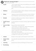 PNUR1128 - Nursing Concepts 1 Exam Questions and Answers 100&percnt; Pass &vert;Verified and Updated 