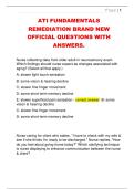 ATI FUNDAMENTALS  REMEDIATION BRAND NEW  OFFICIAL QUESTIONS WITH  ANSWERS&period;