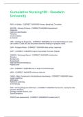 Cumulative Nursing100 - Goodwin University Questions and Answers &vert; 2026 Update &vert; 100&percnt; Correct&period;