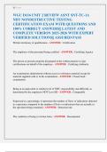 WGU D116 UNIT 2 REVIEW ASNT SNT-TC-1A  NDT NONDESTRUCTIVE TESTING  CERTIFICATION EXAM WITH QUESTIONS AND  100&percnt; CORRECT ANSWERS&vert;&vert; LATEST AND  COMPLETE VERSION 2025-2026 WITH EXPERT  VERIFIED SOLUTIONS&vert;&vert; ASSURED PASS