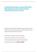 Fundamentals Exam 2 Latest 20252026  With Questions and Correct Answers  Graded A&plus;&vert;Assured Success Fundamentals Exam 2 Latest 20252026  With Questions and Correct Answers  Graded A&plus;&vert;Assured Success 