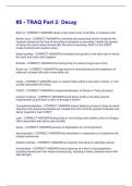&num;5 - TRAQ Part 2&colon; Decay Questions and Answers Best rated A&plus; Guaranteed Success Latest Update