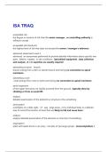 ISA TRAQ QUESTIONS & ANSWERS VERIFIED 100&percnt; CORRECT&excl;&excl;
