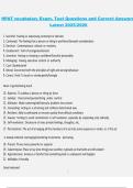 HPAT Vocabulary Exam &ndash; Test Questions and Correct Answers &lpar;Latest&rpar; 2025&sol;2026