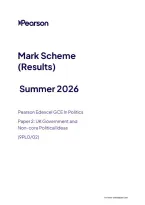 A-Level EDEXCEL 2026 Politics Paper 2 with mark scheme