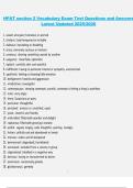 HPAT Section 2 Vocabulary Exam &ndash; Test Questions and Answers &lpar;Latest Updated&rpar; 2025&sol;2026