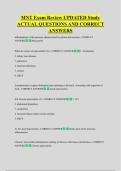 MNT Exam Review UPDATED Study  ACTUAL QUESTIONS AND CORRECT  ANSWERS