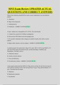 MNT Exam Review UPDATED ACTUAL  QUESTIONS AND CORRECT ANSWERS