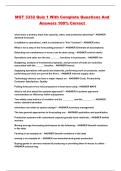 MGT 3332 Quiz 1 With Complete Questions And Answers 100&percnt; Correct 