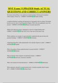 MNT Exam 3 UPDATED Study ACTUAL  QUESTIONS AND CORRECT ANSWERS