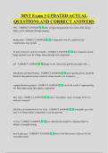 MNT Exam 3 UPDATED ACTUAL  QUESTIONS AND CORRECT ANSWERS