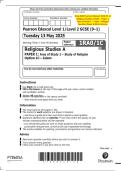 May 2025 Pearson Edexcel&colon; GCSE &lpar;9&ndash;1&rpar; Religious Studies A IC&sol;01 &ndash; Paper 1&colon; Area of Study 1 &mdash; Islam &ndash; Merged Question Paper & Mark Scheme