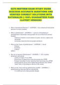 D270 MIDTERM EXAM STUDY GUIDE  2025&sol;2026 ACCURATE QUESTIONS AND  VERIFIED CORRECT SOLUTIONS WITH  RATIONALES &vert;&vert; 100&percnt; GUARANTEED PASS  <LATEST VERSION> 