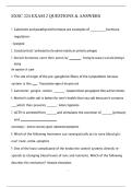 EXSC 224 EXAM 2 QUESTIONS & ANSWERS