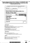 Pearson Edexcel International GCSE &lpar;9&ndash;1&rpar;CHEMISTRY UNIT&colon; 4CH1 SCIENCE &lpar;Double Award&rpar; 4SD0 PAPER&colon; 1C QUESTION PAPER &plus;MARK SCHEME MAY 2025