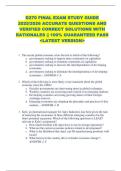 D270 FINAL EXAM STUDY GUIDE  2025&sol;2026 ACCURATE QUESTIONS AND  VERIFIED CORRECT SOLUTIONS WITH  RATIONALES &vert;&vert; 100&percnt; GUARANTEED PASS  <LATEST VERSION> 