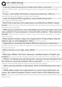 CITI - HIPAA Training Exam Questions and Answers 100&percnt; Pass &vert; Verified and Updated 