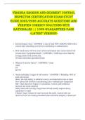 Virginia Erosion and Sediment Control  Inspector CERTIFICATION EXAM STUDY  GUIDE 2025&sol;2026 ACCURATE QUESTIONS AND  VERIFIED CORRECT SOLUTIONS WITH  RATIONALES &vert;&vert; 100&percnt; GUARANTEED PASS  <LATEST VERSION> 