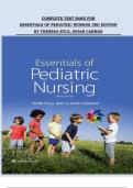 COMPLETE TEST BANK FOR ESSENTIALS OF PEDIATRIC NURSING 3RD EDITION BY THERESA KYLE&comma; SUSAN CARMAN&vert;CHAPTERS 1-29&vert;WITH FEEDBACK AND ANSWERS&vert;GRADED A&plus;&vert;UPDATED 2025&sol;2026