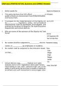 DASA Quiz UPDATED ACTUAL Questions and CORRECT Answers