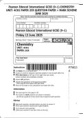 Pearson Edexcel International GCSE &lpar;9&ndash;1&rpar; CHEMISTRY UNIT&colon; 4CH1 PAPER 2CR QUESTION PAPER &plus; MARK SCHEME JUNE 2025
