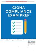 &Tab;Cigna Compliance Exam Practice Questions
