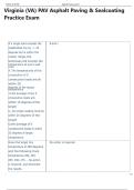 Virginia &lpar;VA&rpar; PAV Asphalt Paving & Sealcoating  Practice Exam