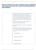 Research Methods Final Exam Complete Set exam COMPLETE  &lpar;2025-2026&rpar; EXAM TEST WITH LATEST UPDATED &lpar;QUESTIONS  AND ANSWERS&rpar;