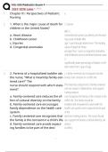 NU 435 Pediatric Exam 1 Actual Latest study Questions and Answers