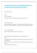Nevada Natural Hair Care and Braiding Study Set questions with verified detailed answers 