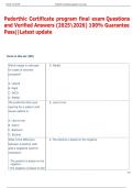 Pedorthic Certificate program final exam Questions  and Verified Answers &lpar;20252026&rpar; 100&percnt; Guarantee  Pass&vert;&vert;Latest update  