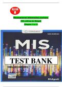 Management Information Systems &ndash; Hossein Bidgoli&comma; 10th Edition &lpar;Complete Test Bank with Verified Questions&comma; Answers&comma; and Rationales&rpar; &vert; Comprehensive Digital Exam Resource PDF