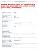 Comptia A&plus; Certification Practice Final Exam COMPLETE  &lpar;2025-2026&rpar; EXAM TEST WITH LATEST UPDATED  &lpar;QUESTIONS AND ANSWERS&rpar; 