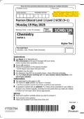 May 2025 Pearson Edexcel&colon; GCSE &lpar;9&ndash;1&rpar; Chemistry ICHO&sol;IH &ndash; Paper 1&colon; Higher Tier &ndash; Merged Question Paper & Mark Scheme
