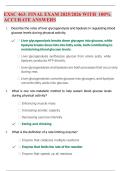 EXSC 463&colon; FINAL EXAM 2025&sol;2026 WITH 100&percnt; ACCURATE ANSWERS