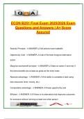 ECON B 251   EXAM COMPLETE PACKAGE DEAL