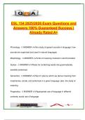 ESL 154 &ndash; 140 Practice Questions & Answers on Second Language Acquisition&comma; Literacy Strategies&comma; Phonology&comma; and ESL Instruction Models &ndash; Texas State University