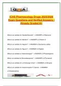 ICHS Pharmacology Drugs &ndash; 2025&sol;2026 Exam Guide with 300&plus; Verified Q&A on Antidotes&comma; Drug Classes&comma; Side Effects&comma; and Therapeutic Uses &ndash; ICHS