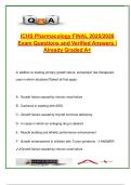 ICHS PHARMACOLOGY   EXAM COMPLETE PACKAGE DEAL