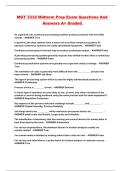 MGT 3332 Midterm Prep Exam Questions And Answers A&plus; Graded 