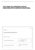CSCT PREP Q&sol;A &lpar;UPDATED&rpar; 2025&sol;26 QUESTIONS WITH COMPLETE SOLUTIONS&period;