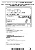 Pearson Edexcel International GCSE MATHEMATICS A 4MA1 PAPER 1HR FOUNDATION TIER QUESTION PAPER &plus;MARK SCHEME MAY 2025