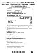Pearson Edexcel International GCSE MATHEMATICS A 4MA1 PAPER 2H HIGHER TIER QUESTION PAPER &plus;MARK SCHEME JUNE 2025