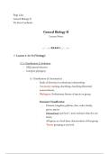 General Biology II &lpar;BIO 116&rpar;&semi; All Lecture Notes & Organizers