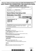 Pearson Edexcel International GCSE MATHEMATICS A 4MA1 PAPER 2HR HIGHER TIER QUESTION PAPER &plus;MARK SCHEME JUNE 2025