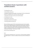 Transitions Exam 3 questions with verified answers