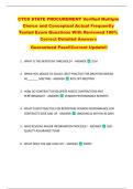 CTCD STATE PROCUREMENT Verified Multiple  Choice and Conceptual Actual Frequently  Tested Exam Questions With Reviewed 100&percnt;  Correct Detailed Answers  Guaranteed Pass&excl;&excl;Current Update&excl;&excl; 
