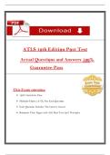 ATLS 10th Edition Post Test 2025 &vert; Actual Questions & Verified Answers &vert; Complete PDF Study Resource