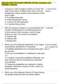 ARM 401 PRACTICE EXAM UPDATED ACTUAL Questions and  CORRECT Answers 