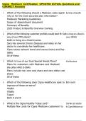 Cigna  Medicare Certification  UPDATED ACTUAL Questions and  CORRECT Answers